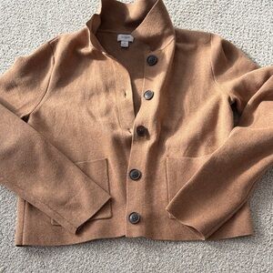 J. Crew Women's Tan Button-Up Blazer